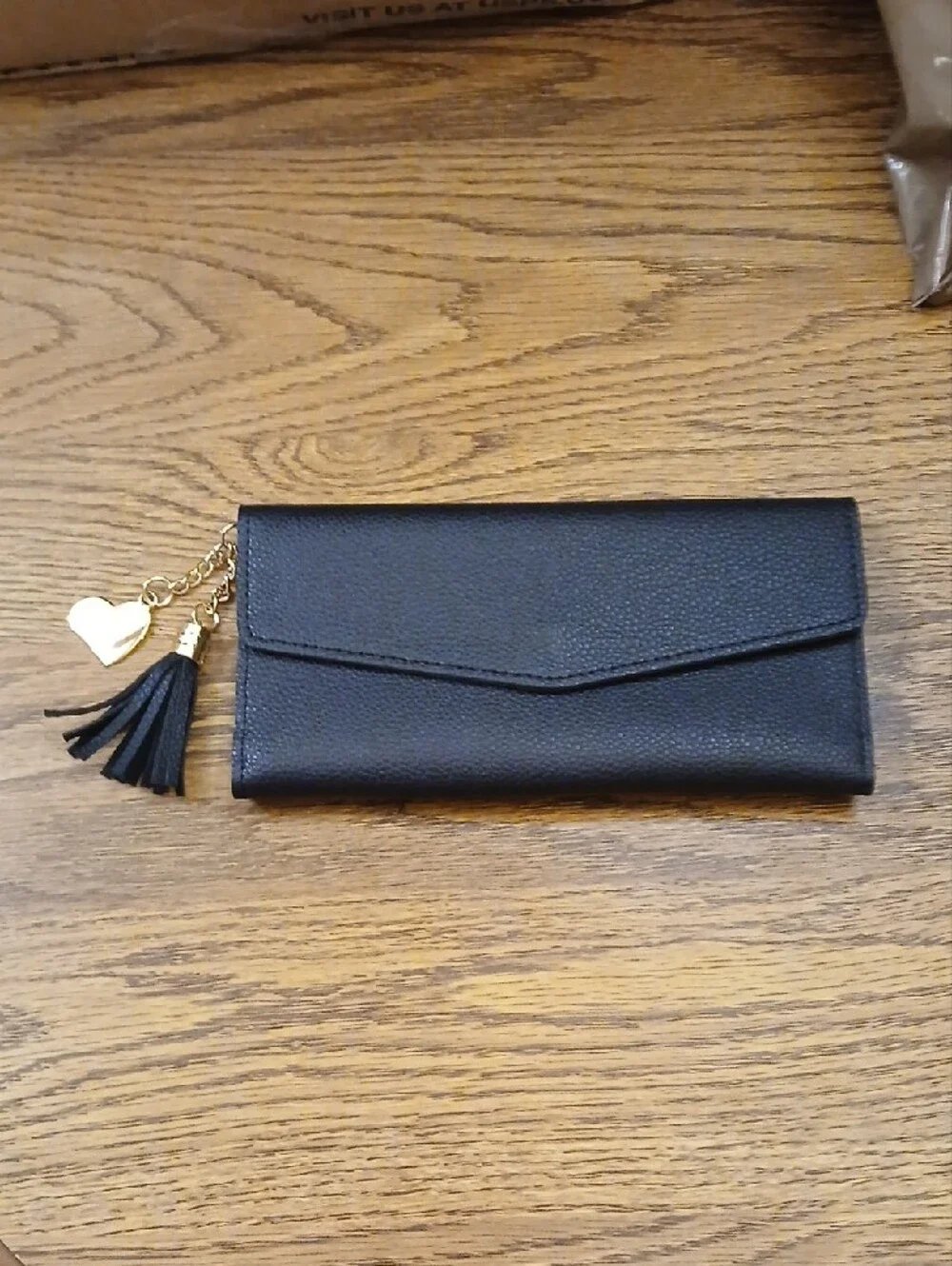 Black Women's Tassel Clutch Wallet